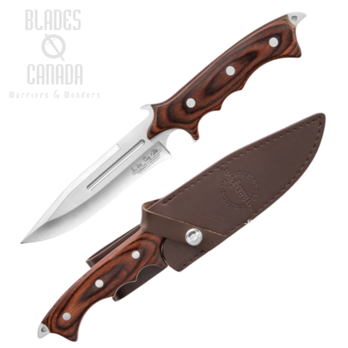 Gil Hibben Legacy Combat Fighter II Fixed Blade Knife, Leather Sheath, GH5072